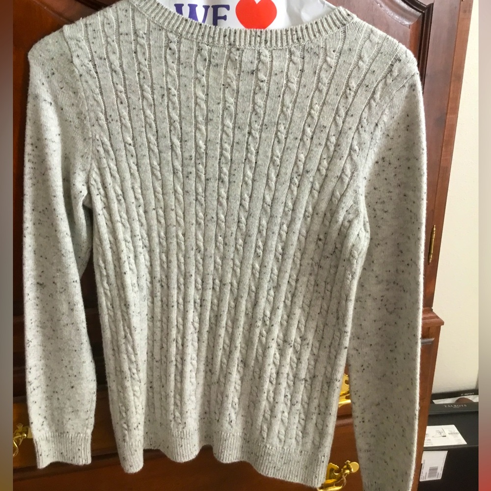 Talbots light gray knit sweater Size S